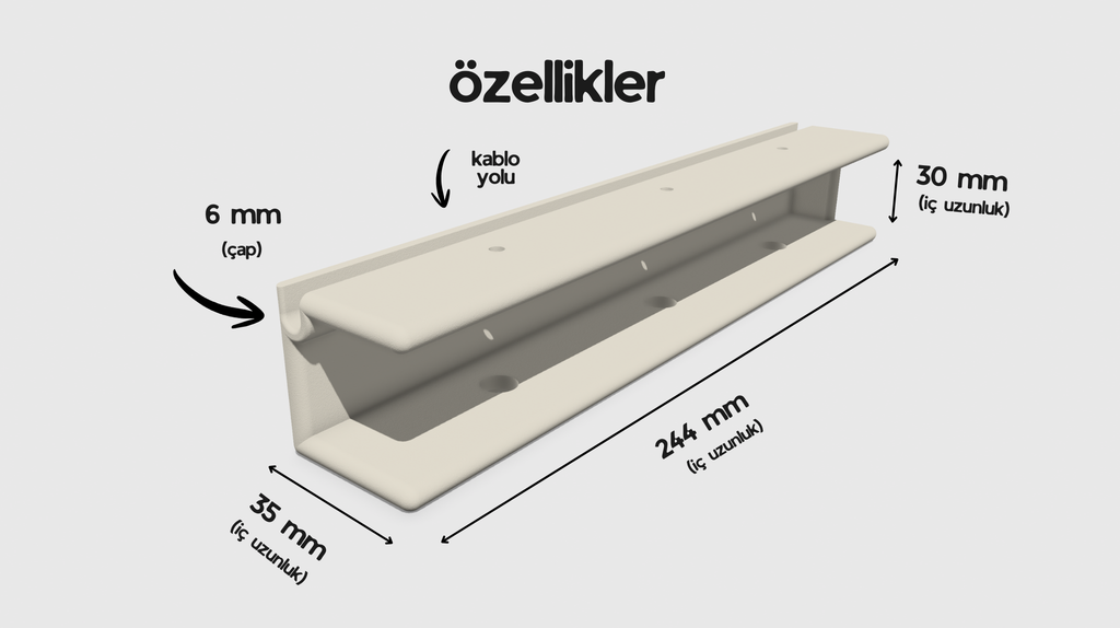 Macbook Masa Altı Standı